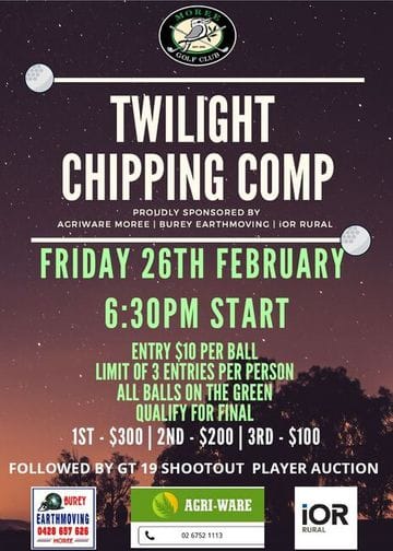 Moree Golf Club: Twilight Chipping Comp